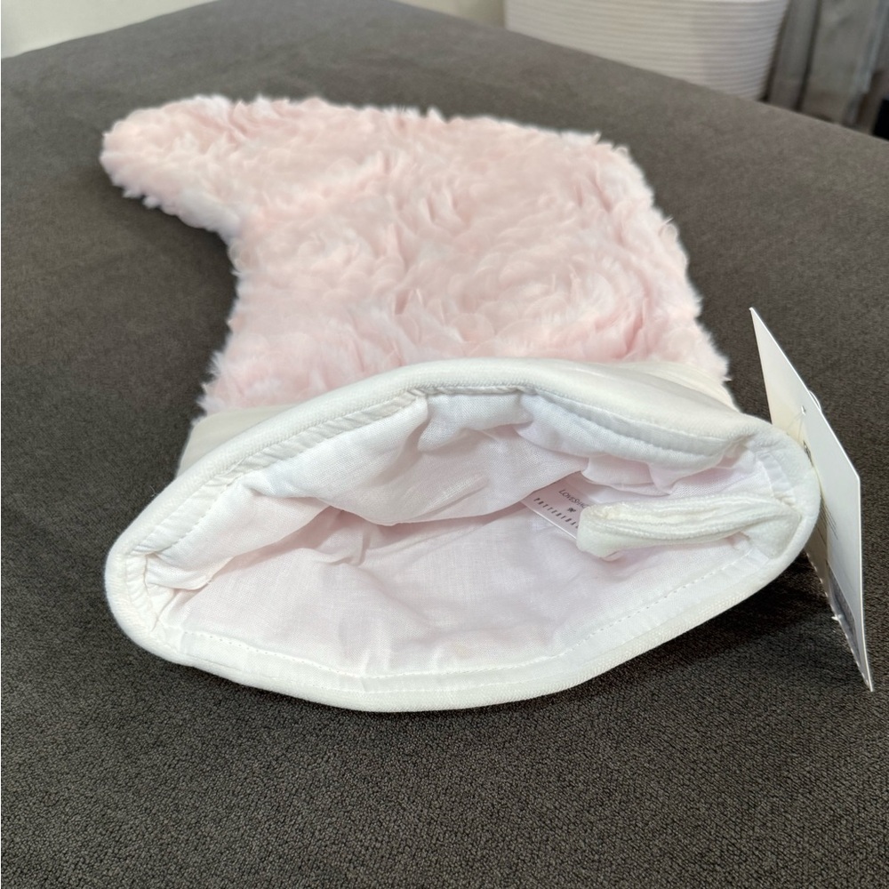 Pottery Barn LoveShackFancy Plush Pink Rosette Stocking - Picture 10 of 10